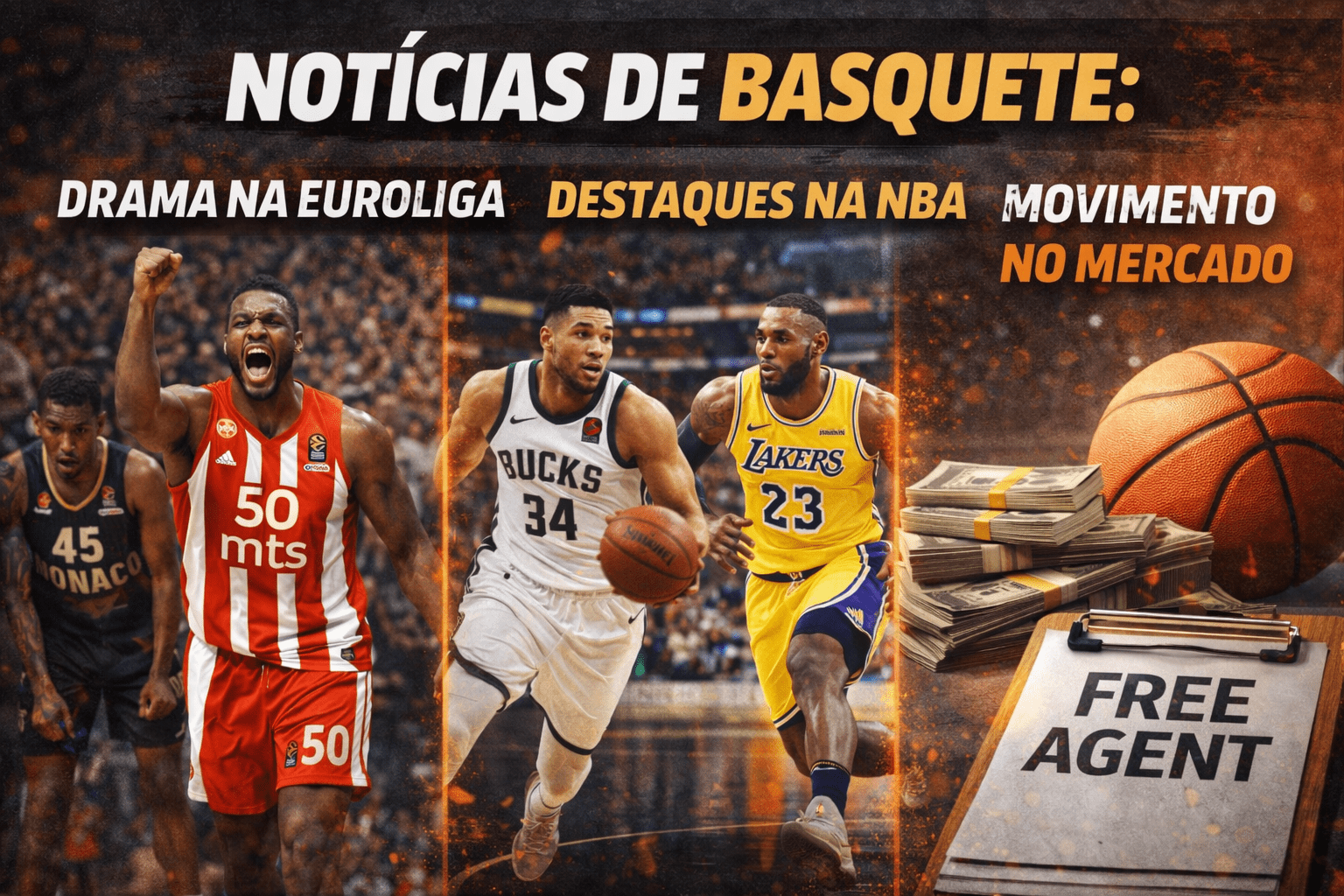 Notícias de Basquete: Drama na Euroliga, Destaques na NBA e Movimento no Mercado